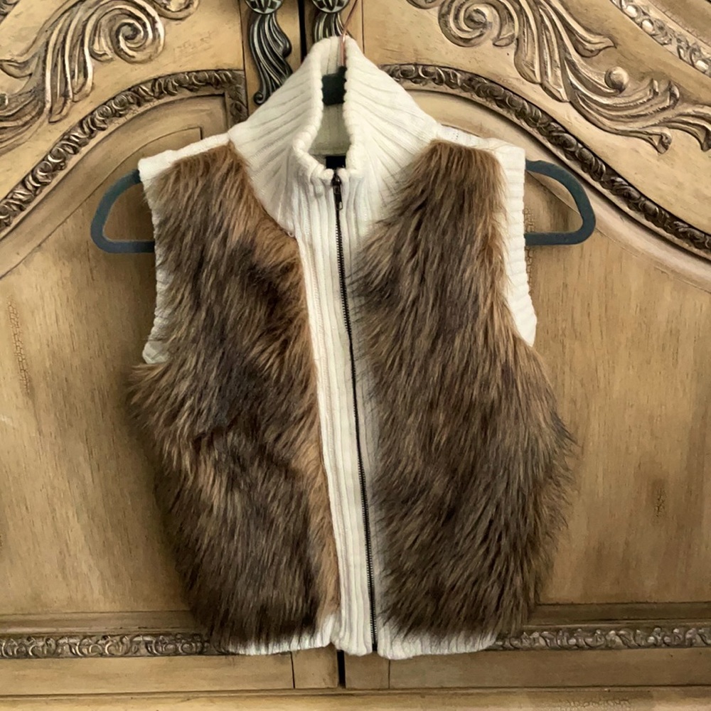 Faux fur vest